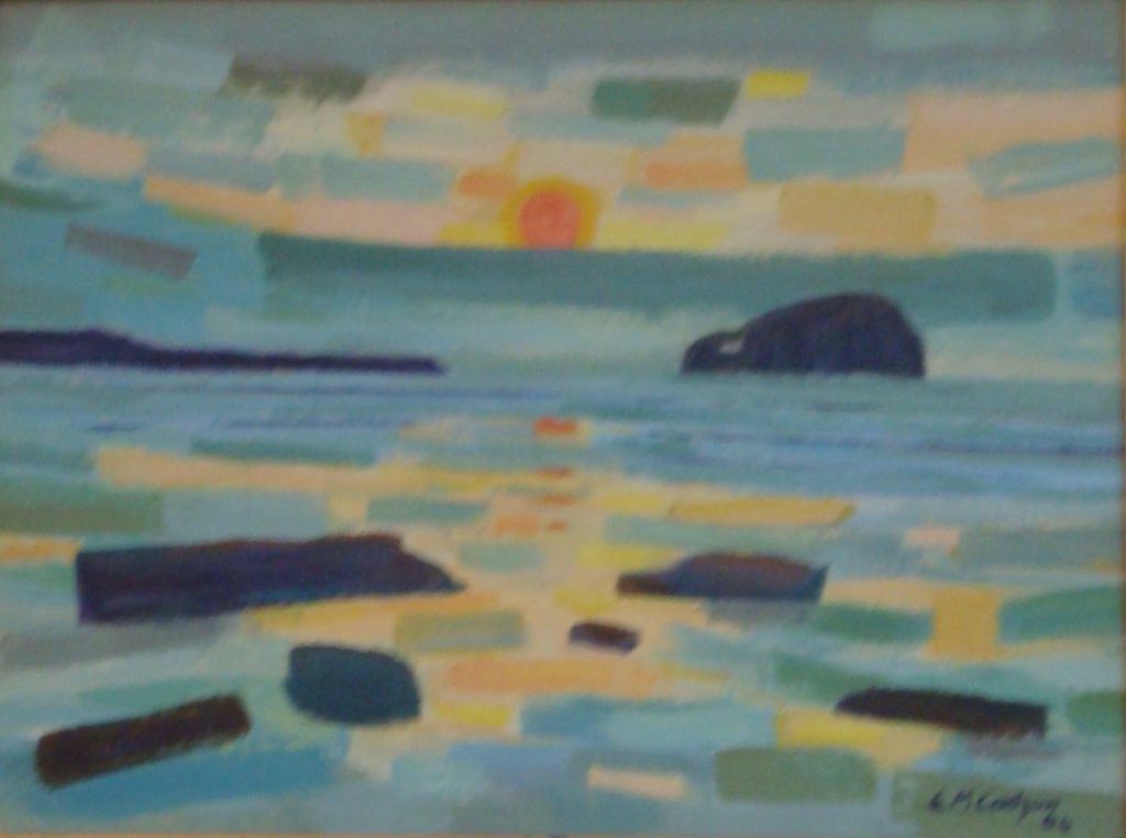 Bass Rock at sunset