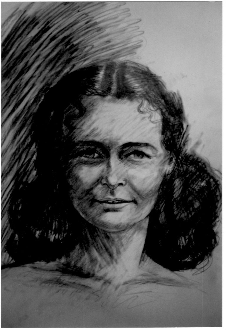Young Anne in charcoal