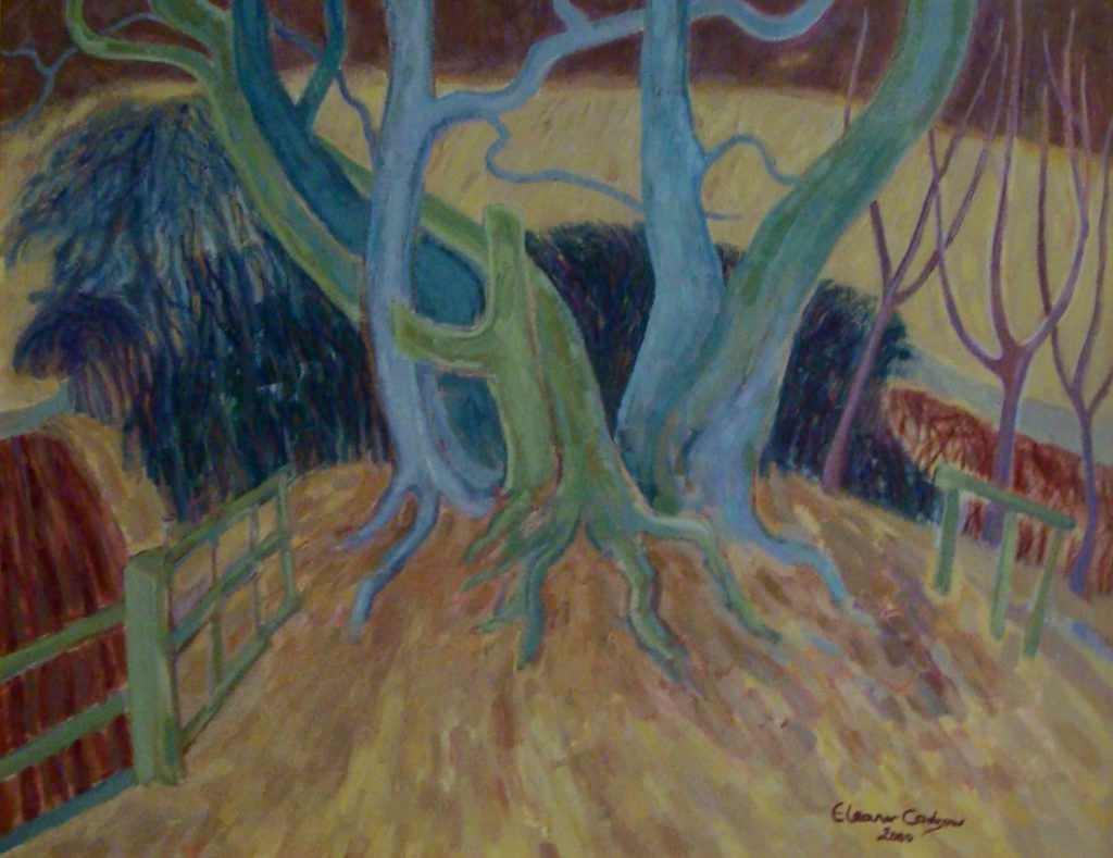 Copse of bare trees